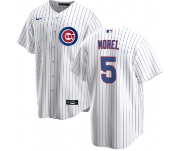 Men's Chicago Cubs #5 Christopher Morel Chicago White Cool Base Stitched Baseball Jersey