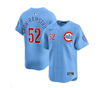 Men's Chicago Cubs #52 Pete Crow-Armstrong 2024-25 Blue 2nd Alternate Limited Stitched Baseball Jersey