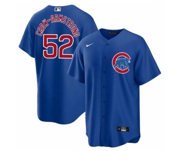 Men's Chicago Cubs #52 Pete Crow-Armstrong Blue 2024 Cool Base Stitched Baseball Jersey