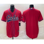 Men's Chicago Cubs Blank Green Cool Base Stitched Baseball Jersey