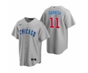 Men's Nike Chicago Cubs #11 Yu Darvish Gray Road Stitched Baseball Jersey