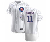 Men's Nike Chicago Cubs #11 Yu Darvish White Home 2020 Authentic Player Baseball Jersey