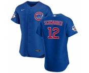 Men's Nike Chicago Cubs #12 Kyle Schwarber Royal Alternate 2020 Authentic Player Baseball Jersey