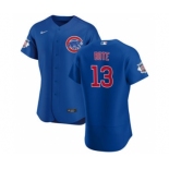 Men's Nike Chicago Cubs #13 David Bote Royal Alternate 2020 Authentic Player Baseball Jersey