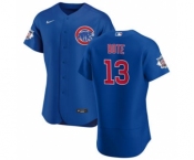 Men's Nike Chicago Cubs #13 David Bote Royal Alternate 2020 Authentic Player Baseball Jersey