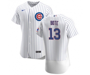 Men's Nike Chicago Cubs #13 David Bote White Home 2020 Authentic Player Baseball Jersey