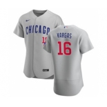 Men's Nike Chicago Cubs #16 Ildemaro Vargas Gray Road 2020 Authentic Team Baseball Jersey