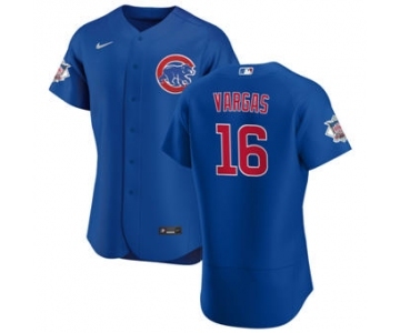 Men's Nike Chicago Cubs #16 Ildemaro Vargas Royal Alternate 2020 Authentic Player Baseball Jersey