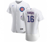 Men's Nike Chicago Cubs #16 Ildemaro Vargas White Home 2020 Authentic Player Baseball Jersey