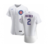 Men's Nike Chicago Cubs #2 Nico Hoerner White Home 2020 Authentic Player Baseball Jersey