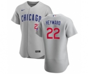 Men's Nike Chicago Cubs #22 Jason Heyward Gray Road 2020 Authentic Team Baseball Jersey