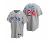 Men's Nike Chicago Cubs #24 Craig Kimbrel Gray Road Stitched Baseball Jersey