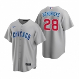 Men's Nike Chicago Cubs #28 Kyle Hendricks Gray Road Stitched Baseball Jersey