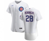 Men's Nike Chicago Cubs #28 Kyle Hendricks White Home 2020 Authentic Player Baseball Jersey