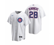 Men's Nike Chicago Cubs #28 Kyle Hendricks White Home Stitched Baseball Jersey