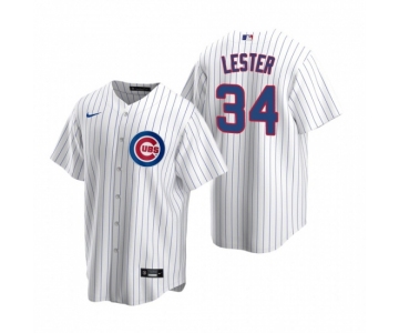 Men's Nike Chicago Cubs #34 Jon Lester White Home Stitched Baseball Jersey