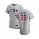 Men's Nike Chicago Cubs #36 Dillon Maples Gray Road 2020 Authentic Team Baseball Jersey