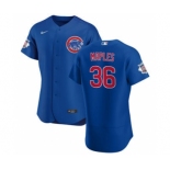 Men's Nike Chicago Cubs #36 Dillon Maples Royal Alternate 2020 Authentic Player Baseball Jersey