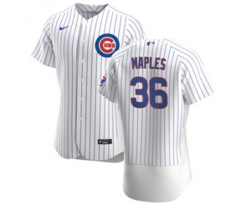 Men's Nike Chicago Cubs #36 Dillon Maples White Home 2020 Authentic Player Baseball Jersey