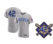 Men's Nike Chicago Cubs #42 Jackie Robinson Gray 2023 Authentic Team Baseball Jersey