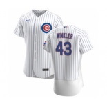 Men's Nike Chicago Cubs #43 Dan Winkler White Home 2020 Authentic Player Baseball Jersey