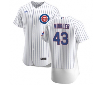 Men's Nike Chicago Cubs #43 Dan Winkler White Home 2020 Authentic Player Baseball Jersey