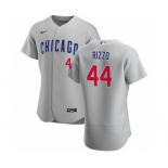 Men's Nike Chicago Cubs #44 Anthony Rizzo Gray Road 2020 Authentic Team Baseball Jersey