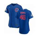 Men's Nike Chicago Cubs #46 Craig Kimbrel Royal Alternate 2020 Authentic Player Baseball Jersey