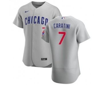 Men's Nike Chicago Cubs #7 Victor Caratini Gray Road 2020 Authentic Team Baseball Jersey