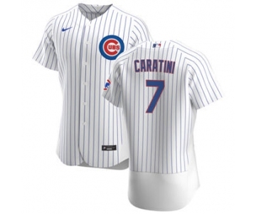 Men's Nike Chicago Cubs #7 Victor Caratini White Home 2020 Authentic Player Baseball Jersey