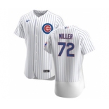 Men's Nike Chicago Cubs #72 Tyson Miller White Home 2020 Authentic Player Baseball Jersey