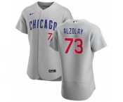 Men's Nike Chicago Cubs #73 Adbert Alzolay Gray Road 2020 Authentic Team Baseball Jersey