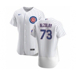 Men's Nike Chicago Cubs #73 Adbert Alzolay White Home 2020 Authentic Player Baseball Jersey