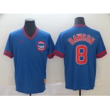 Men's Nike Chicago Cubs #8 Andre Dawson Blue Throwback MLB Jersey