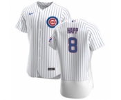 Men's Nike Chicago Cubs #8 Ian Happ White Home 2020 Authentic Player Baseball Jersey