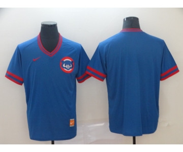 Men's Nike  Chicago Cubs blank Blue Throwback MLB Jersey