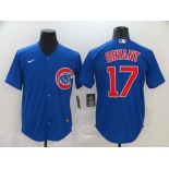 Nike Men's Chicago Cubs #17 Kris Bryant Blue Authentic Cool Base Baseball Jersey