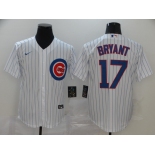 Nike Men's Chicago Cubs #17 Kris Bryant White Authentic Cool Base Baseball Jersey