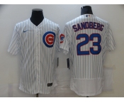 Nike Men's Chicago Cubs #23 Ryne Sandberg White Flex Base Authentic Collection Baseball Jersey