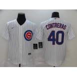 Nike Men's Chicago Cubs #40 Willson Contreras White Authentic Cool Base Baseball Jersey