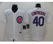 Nike Men's Chicago Cubs #40 Willson Contreras White Authentic Cool Base Baseball Jersey