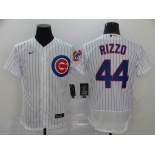 Nike Men's Chicago Cubs  #44 Anthony Rizzo White Flex Base Authentic Collection Baseball Jersey