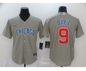 Nike Men's Chicago Cubs #9 Javier Baez Replica Grey Home Cool Base Baseball Jersey