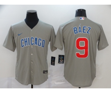 Nike Men's Chicago Cubs #9 Javier Baez Replica Grey Home Cool Base Baseball Jersey