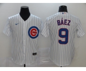 Nike Men's Chicago Cubs #9 Javier Baez Replica White Home Cool Base Baseball Jersey