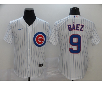 Nike Men's Chicago Cubs #9 Javier Baez Replica White Home Cool Base Baseball Jersey