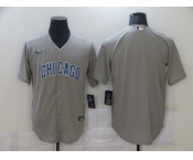 Nike Men's Chicago Cubs Blank Grey Authentic Cool Base Baseball Jersey