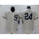 Men's Chicago White Sox #24 Yasmani Grandal Cream Elite 2021 Field of Dreams Jersey