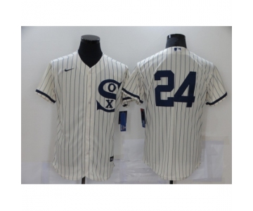 Men's Chicago White Sox #24 Yasmani Grandal Cream Elite 2021 Field of Dreams Jersey