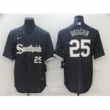 Men's Chicago White Sox #25 Andrew Vaughn 2021 City Connect Replica Black Jersey